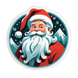 santa beard SVG PNG design with clean design elements