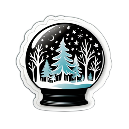 snowglobe winter scene SVG PNG design