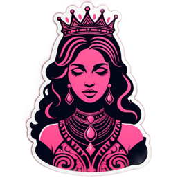 princess SVG PNG design with clean design elements