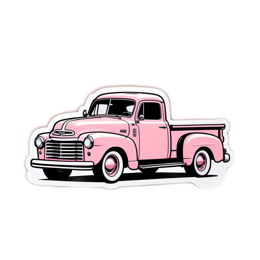 vintage pickup truck SVG PNG design with clean design elements