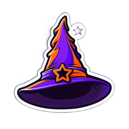hat witch SVG PNG design with clean design elements