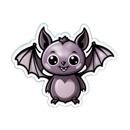 cute bat sticker SVG PNG design with clean design elements