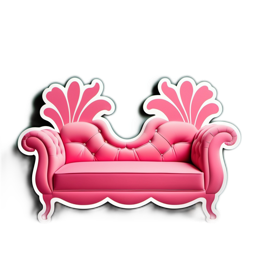 furniture pink floral SVG PNG design with clean design elements, pink floral elements