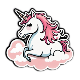 unicorn clouds SVG PNG design with clean design elements
