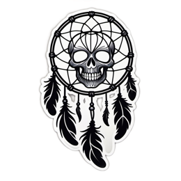 dreamcatcher skull SVG PNG design with clean design elements