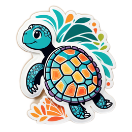 stickers turtle SVG PNG design with clean design elements