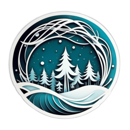winter scenery SVG PNG design