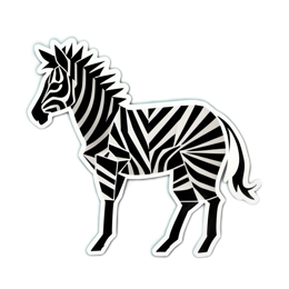 artistic zebra SVG PNG design with clean design elements