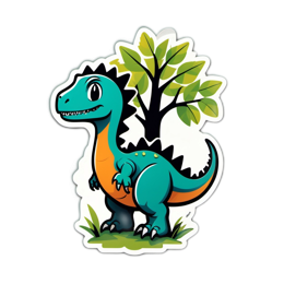 dinosaur tree nature SVG PNG design