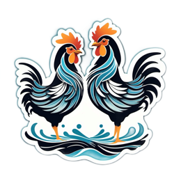 chickens artistic SVG PNG design