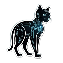 digital cat SVG PNG design