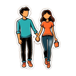 lifestyle couples SVG PNG design with clean design elements