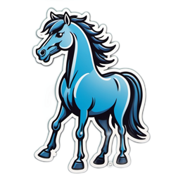 horse cartoon SVG PNG design with clean design elements