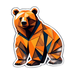 bear artistic SVG PNG design with clean design elements
