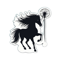 unicorn dandelion SVG PNG design with clean design elements