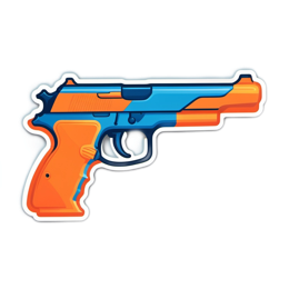 gun SVG PNG design with clean design elements