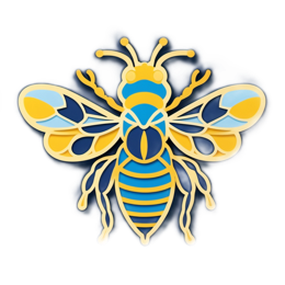 beautiful bee SVG PNG design with clean design elements