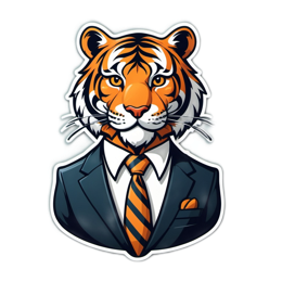 artistry tiger SVG PNG design with clean design elements