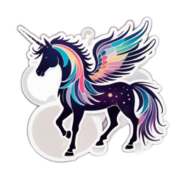 unicorn colorful wings SVG PNG design with clean design elements