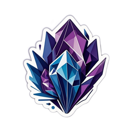 crystal colorful SVG PNG design with clean design elements