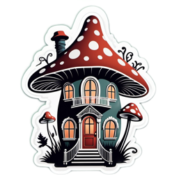 mushroom house SVG PNG design