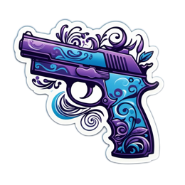 sticker custom gun SVG PNG design