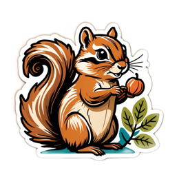 squirrel autumn SVG PNG design with clean design elements