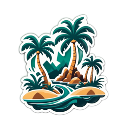 island palms SVG PNG design with clean design elements