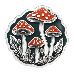 fungi mushrooms SVG PNG design with clean design elements