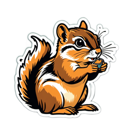 chipmunk sticker SVG PNG design with clean design elements