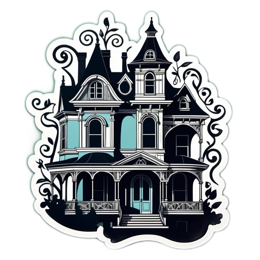 mansion vintage sticker SVG PNG design