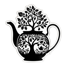 tree teapot SVG PNG design