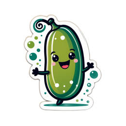 sticker pickles happy SVG PNG design with clean design elements