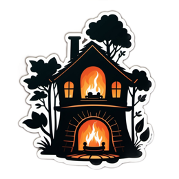 fantasy firehouse SVG PNG design with clean design elements