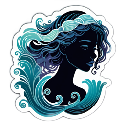 waterwaves portrait SVG PNG design