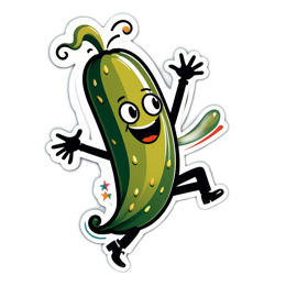 stickers cucumber SVG PNG design with clean design elements