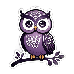 owl cartoon SVG PNG design with clean design elements