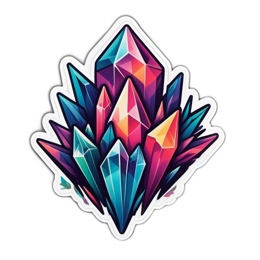 crystals colorful SVG PNG design with clean design elements