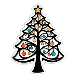 tree ornaments SVG PNG design with clean design elements