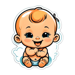 cute cartoon baby SVG PNG design