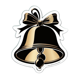 bell ribbon SVG PNG design with clean design elements