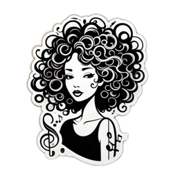 sticker woman SVG PNG design with clean design elements
