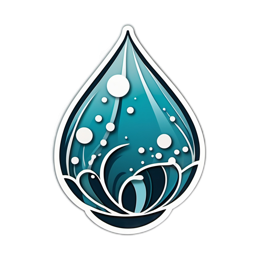 water drop aquatic SVG PNG design with clean design elements