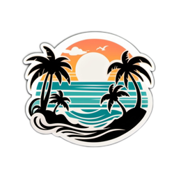 nature seascape SVG PNG design with clean design elements