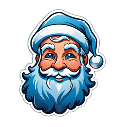 fantasy santa sticker SVG PNG design with clean design elements