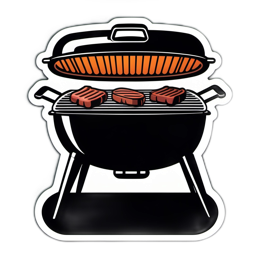 grilling steaks SVG PNG design with clean design elements