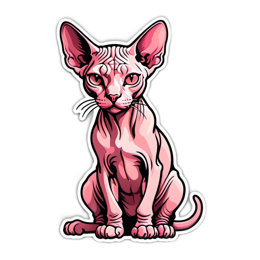 artistic sphinx cat SVG PNG design with clean design elements