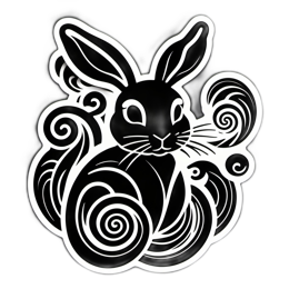 rabbit pattern SVG PNG design with clean design elements
