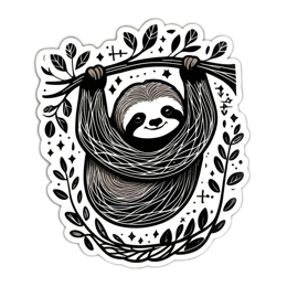sloth SVG PNG design with clean design elements
