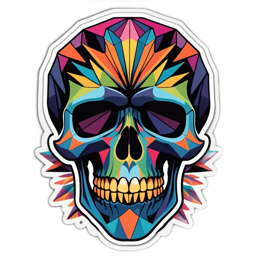 colorful skull SVG PNG design with clean design elements